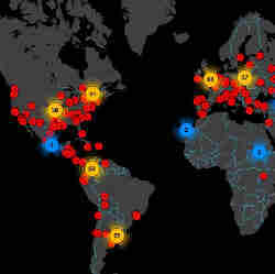Mapping the botnet's attacks.