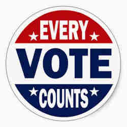 Every vote counts. 