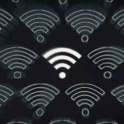 An indicator of active Wi-Fi.