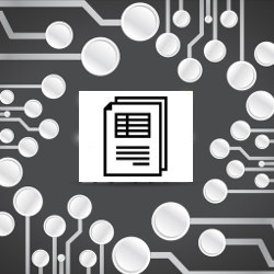 documentation on circuit board background, illustration