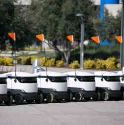 Delivery robots. 