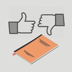 document, thumbs up thumbs down, illustration