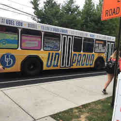 A University of Delaware campus bus.