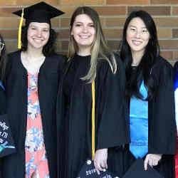 Young women graduating from the Western Washington University College of Science & Engineering in computer science in Spring 2019. 