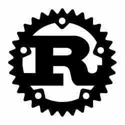 The logo of the Rust programming language. 