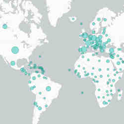 Mapping Kaiji malware outbreaks.