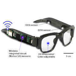 The prototype electronic glasses.