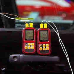 Temperatures inside the vehicles must be monitored during the heating process. 