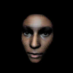 Scanning the face of a black woman.