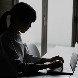 girl at laptop computer