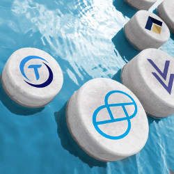 buttons with stablecoin logos