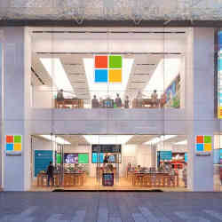 A Microsoft retail store. 