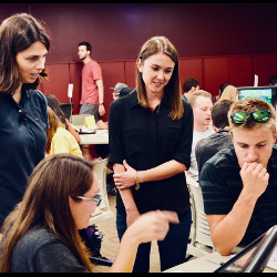 students in Arizona State University biology class