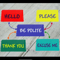 polite words, illustration