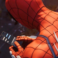 Spiderman texting