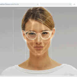 A virtual eyeglasses fitting. 