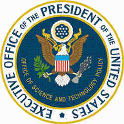 Logo of the White House Office of Science and Technology Policy.