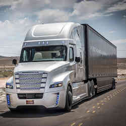 Daimler AG's autonomous Freightliner Inspiration Truck.