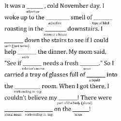 A sample of Mad Libs.