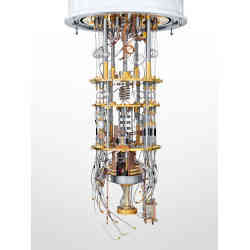 A quantum computer during assembly.