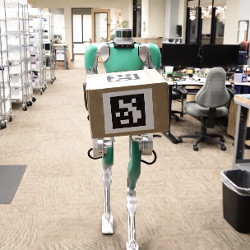 robot carrying a box