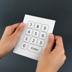 paper with keypad interface