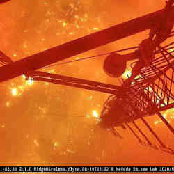Final image from the Axis-BonnyDoon wildfire camera in the Santa Cruz Mountains, which stopped transmitting on Aug. 19. 
