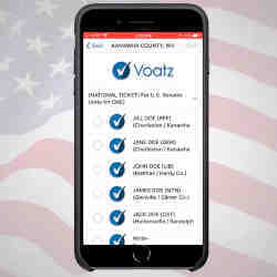 The Voatz app.