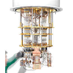 After the quantum computer is built, the device will be housed in very low-temperature dilution refrigerators to enable better control of the qubits.