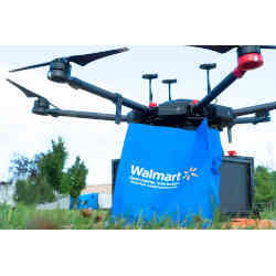 A Walmart delivery drone. 