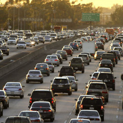 rush-hour traffic in California