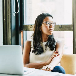 woman at laptop computer