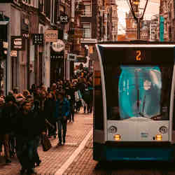 A street in Amsterdam.