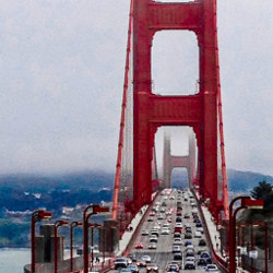 traffic on the Golden Gate Bridge