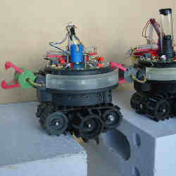 EPFL's prototype swarmbots. 