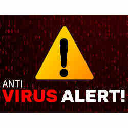 An antivirus alert. 