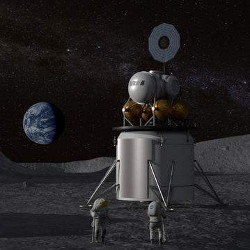 artist's conception of lunar lander