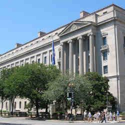 U.S. Department of Justice headquarters in Washington, DC. 