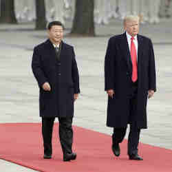 Chinese President Xi Jinping (left) and U.S President Donald Trump.