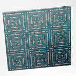 An array of processors coated with titanium oxide.