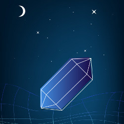 crystal in space, illustration