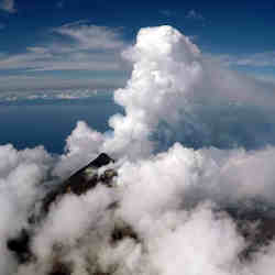 The summit of the Manam volcano.