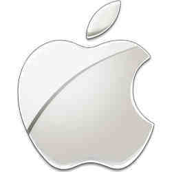 The Apple logo. 