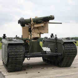 The QinetiQ Titan robot fitted with a Javelin anti-tank missile launcher.