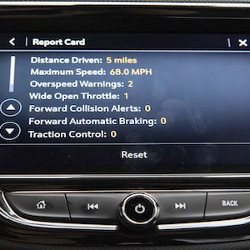 GM dashboard displays safety report card