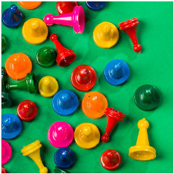 colorful game pieces