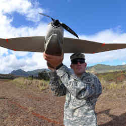 Launching an unmanned aerial vehicle.