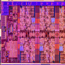 Layout of one of Intel's Comet Lake S-series CPUs, featuring two more cores than prior generations.