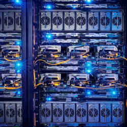 Servers in Facebook's datacenter in Lulea, Sweden.