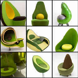 Avocado armchairs. 